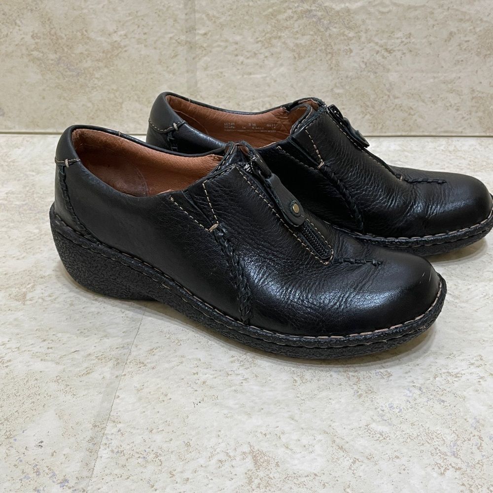 CLARKS ARTISAN INCA MEG IN BLACK LEATHER - Picture 2 of 7